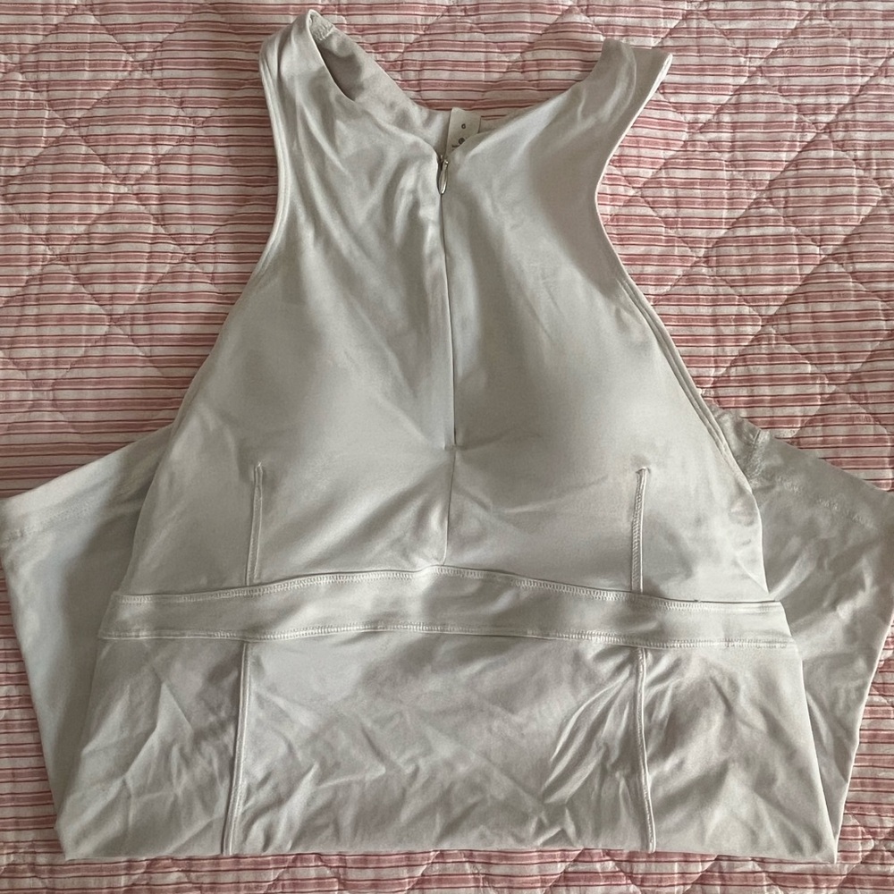 White Sleeveless Athletic Top